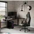 thumbnail image 5 of Realspace® Koru Electric 59"W L-Shaped Height-Adjustable Standing Desk with Integrated Power & Charging, Espresso Oak, 5 of 9