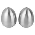 thumbnail image 1 of 2 Pcs Bouteilles de Condiments en Forme d'Œuf en Acier Inoxydable pour Sel et Poivre (1 Trou et 3 Trous), 1 of 8