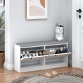 thumbnail image 7 of Jopath 40" Shoe Storage Bench,Entryway Bench with Storage,Shoe Rack Bench Shoe Organizer Cabinet with Cushion for Entrance, Hallway, Living Room, Bedroom,White, 7 of 7