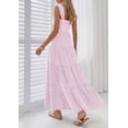 thumbnail image 6 of PRETTYGARDEN Womens Summer Casual Maxi Dresses Striped Square Neck Sleeveless Boho Flowy Sundress Beach Vacation Clothes, 6 of 7