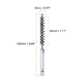 thumbnail image 2 of Uxcell 304 Stainless Steel Bore Brush Cleaning Twisted Wire Brush with Handle 1/4" Hex Shank for Tubes Ports Bearings Silver 8mm 1pcs, 2 of 6