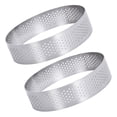 thumbnail image 2 of AMLESO 2 Pieces Pastry Rings Tarts Rings Mousse Cake Mold Tart Baking Mold Nonstick 8cm Round, 2 of 8