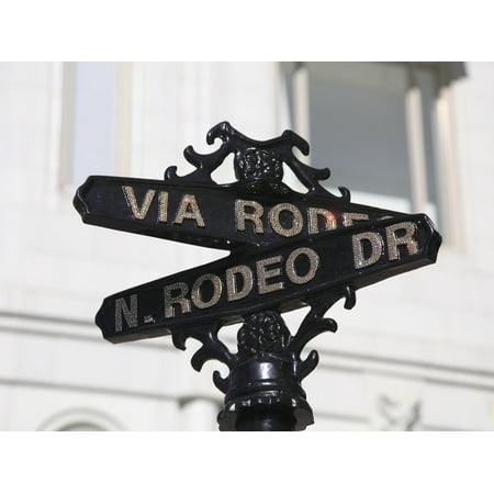 Street Sign, Rodeo Drive, Beverly Hills, Los Angeles, California, Usa Print Wall Art By Wendy