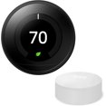 thumbnail image 1 of Open Box - Google Nest Learning Thermostat (3rd Generation) (T3016-US) with Nest Temperature Sensor (T5000SF) (Black) (Renewed), 1 of 2