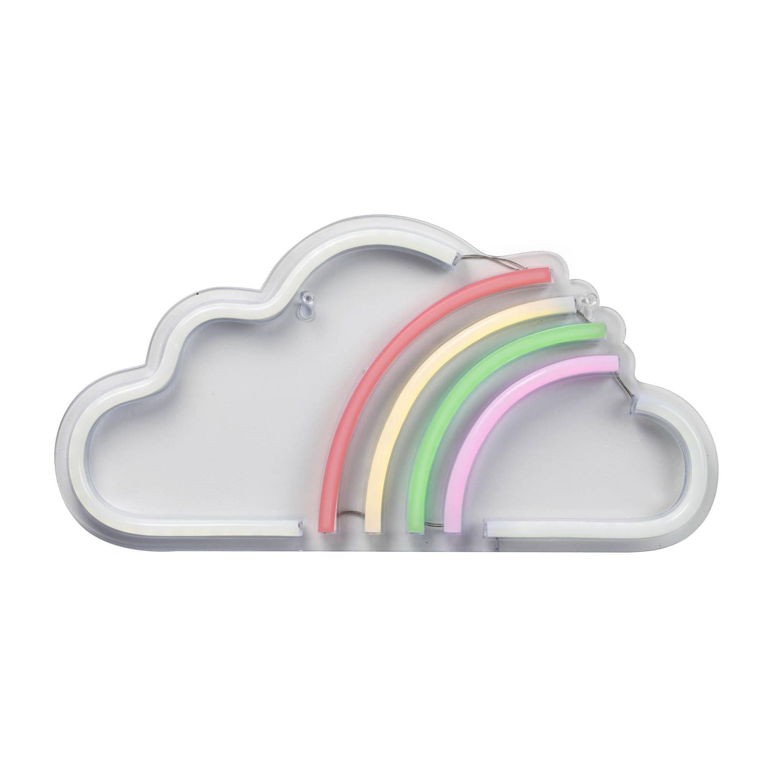 Merkury Innovations 15" Rainbow Cloud LED Neon Wall Sign, Rainbow Cloud LED Neon Wall Sign