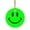 Green, variant on 1 Pack - Blue Classic Smiley Face Ceramic Christmas Ornament and Home Decor - 2.85 Inch Round
