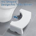 thumbnail image 3 of CshidWorld Toilet Stool, Poop Stool for Adults, 7 Inch Portable Toilet Potty Stool, Collapsible Step Stool for Bathroom Potty Support（White）, 3 of 9