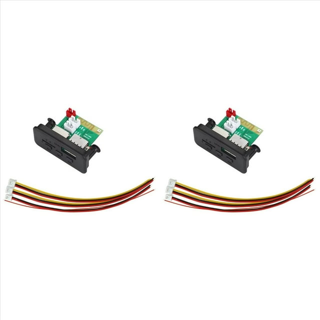 2X Actualización de Bluetooth 5.0 Radio de Coche Reproductor de MP3 5V 12V WMA Placa Decodificadora Módulo de Audio FM TF USB 3.5 mm AUX para Automóviles Negro