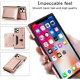 thumbnail image 3 of Compatible with iPhone 12 Pro Max Wallet Case with Crossbody Neck Strap Lanyard Purse Handbag Shoulder Strap Cover with PU Leather Credit ID Card Holder Kickstand Stand Protection Case Rose Gold, 3 of 8