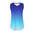 thumbnail image 6 of Long Tank Top for Women, Womens Vests Gradient Printed Tank Top Summer Oversized Vest Top Sleeveless V Neck T-Shirts Casual Loose Fit Blouses Longline Tunic Swing Cami Tops Size S-XXL, 6 of 7