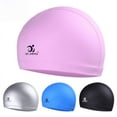 thumbnail image 1 of Gorro de natación, impermeable, transpirable, cómodo revestimiento de PU, equipo de natación, gorros de natación de gran tamaño para adultos para hombres y mujeres., 1 of 2