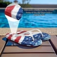 thumbnail image 3 of Uourmeti Womens USA Flag Design Flip Flops Cushion Sandals Non-Slip Rubber Sole Waterproof Beach Sandals for Woman, 3 of 7