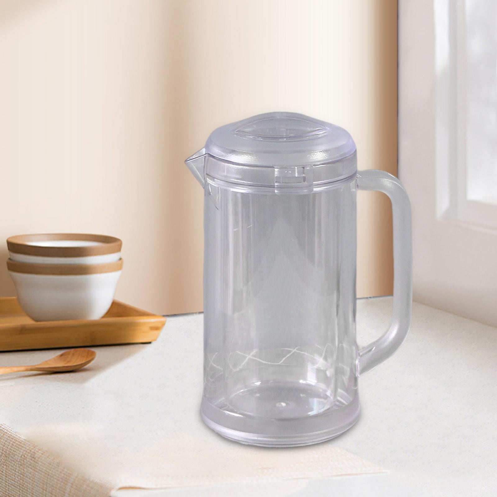 Fiocias Water Jug Fridge Jug Pitcher with Handle Shatterproof Drink Dispenser Teapot for Clear