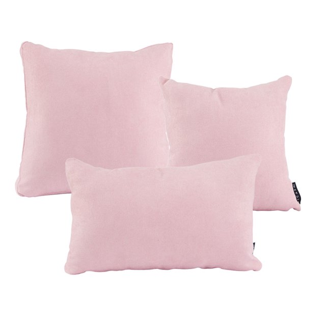 Set de 3 Cojínes Decorativos (1 Cuadrado Ch + 1 Cuadrado Gde + 1 Rectangular) DICASA Pink
