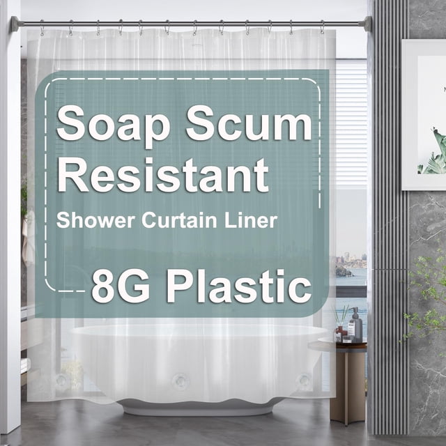 Forro de cortina de ducha AmazerBath, 72 x 244 cm, 8 g de peso
