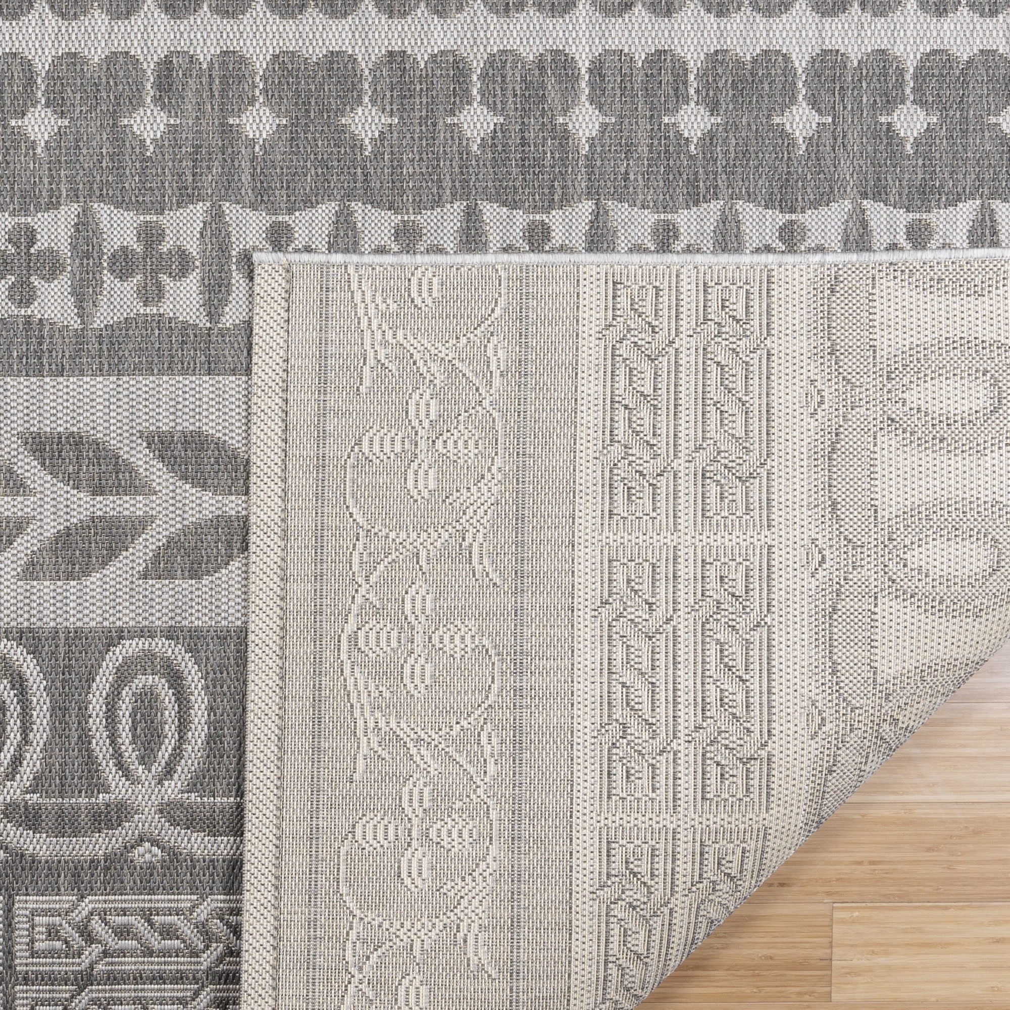 Gertmenian Paseo Burke Stripe Bohemian Striped Ash/ Steel Area Rug, 6x9