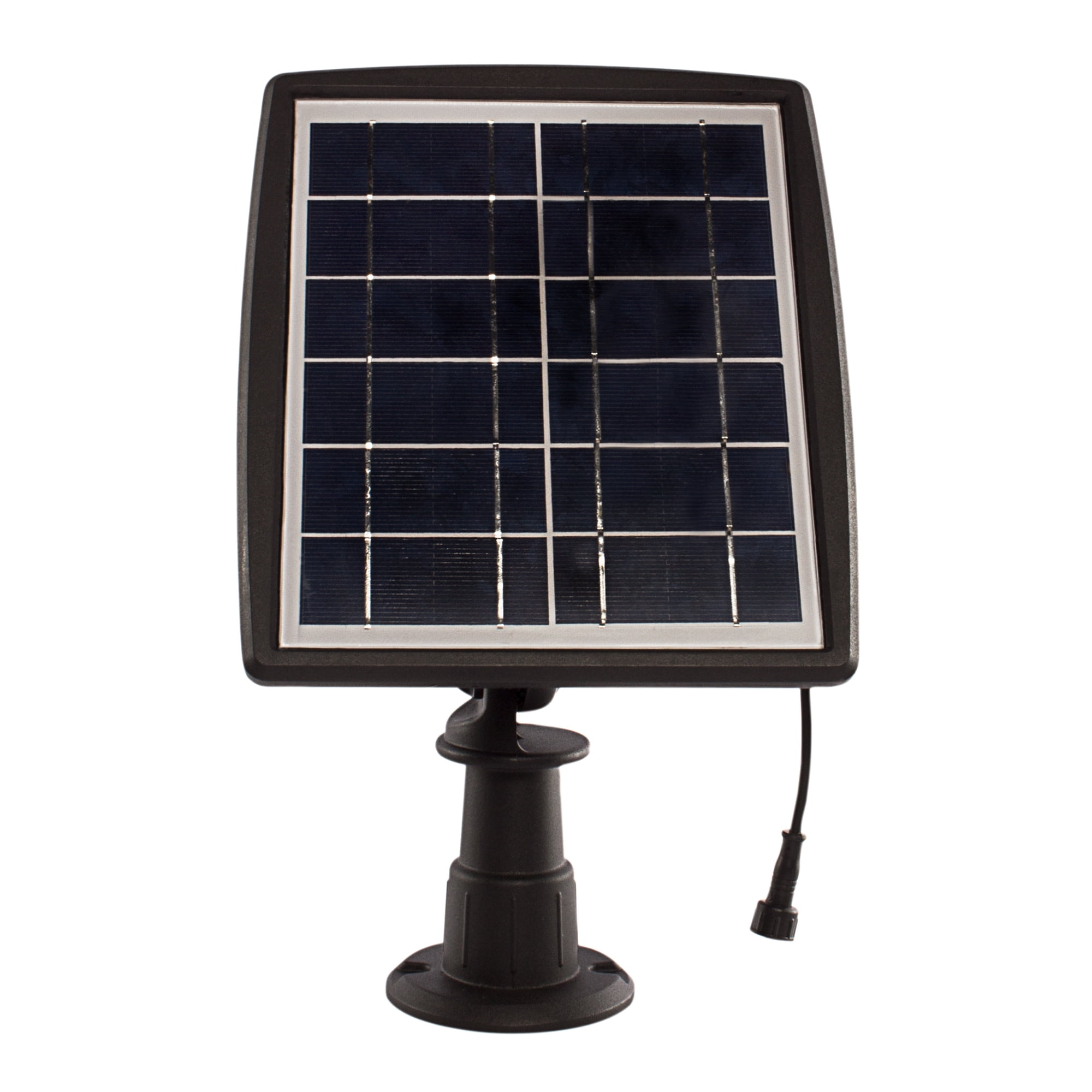 Gama Sonic Black Aluminum Solar LED Flood Light for Landscape w/ Detachable Panel 1-Pack - Warm White
