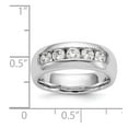 thumbnail image 7 of 14K White Gold Ring Band Wedding Diamond Round 5-Stone Channel, 7 of 7