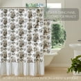 thumbnail image 2 of VHC Brands Annie Portabella Brown Floral Ruffled Cottage Farmhouse Shower Curtain 72x72, 2 of 6