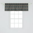 thumbnail image 2 of Ambesonne Ethnic Window Valance, Knitted Jacquard, 54" X 18", Brown and Dark Blue, 2 of 3