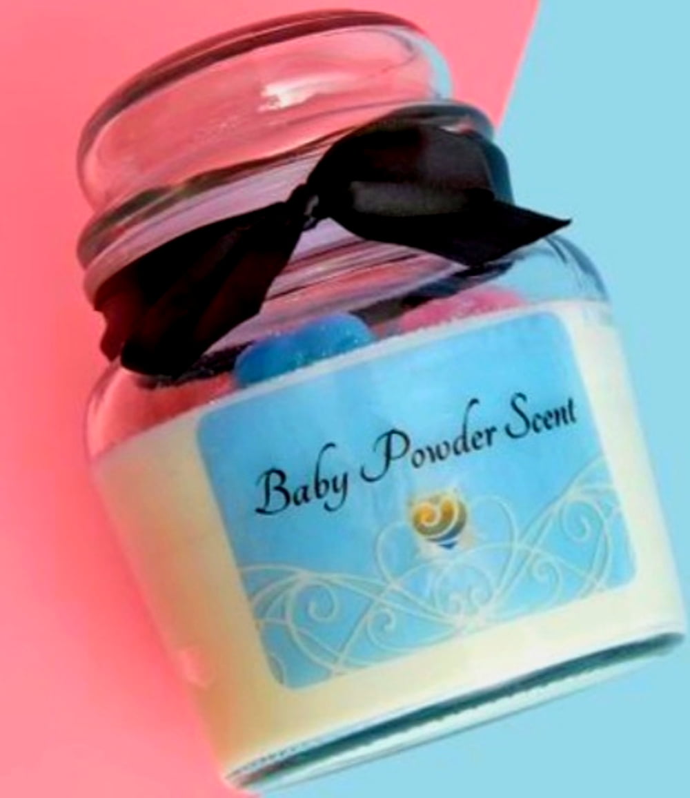 BB Essentialz & Candle Co. Baby Powder Candle Scent(25oz) Glass Jar