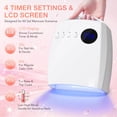 thumbnail image 4 of Rechargeable Nail Lamp With Handle  4 Timers, Low Heat Mode, Large Space UV/LED Gel Dryer 2500mAh ,High Power, 4 of 7