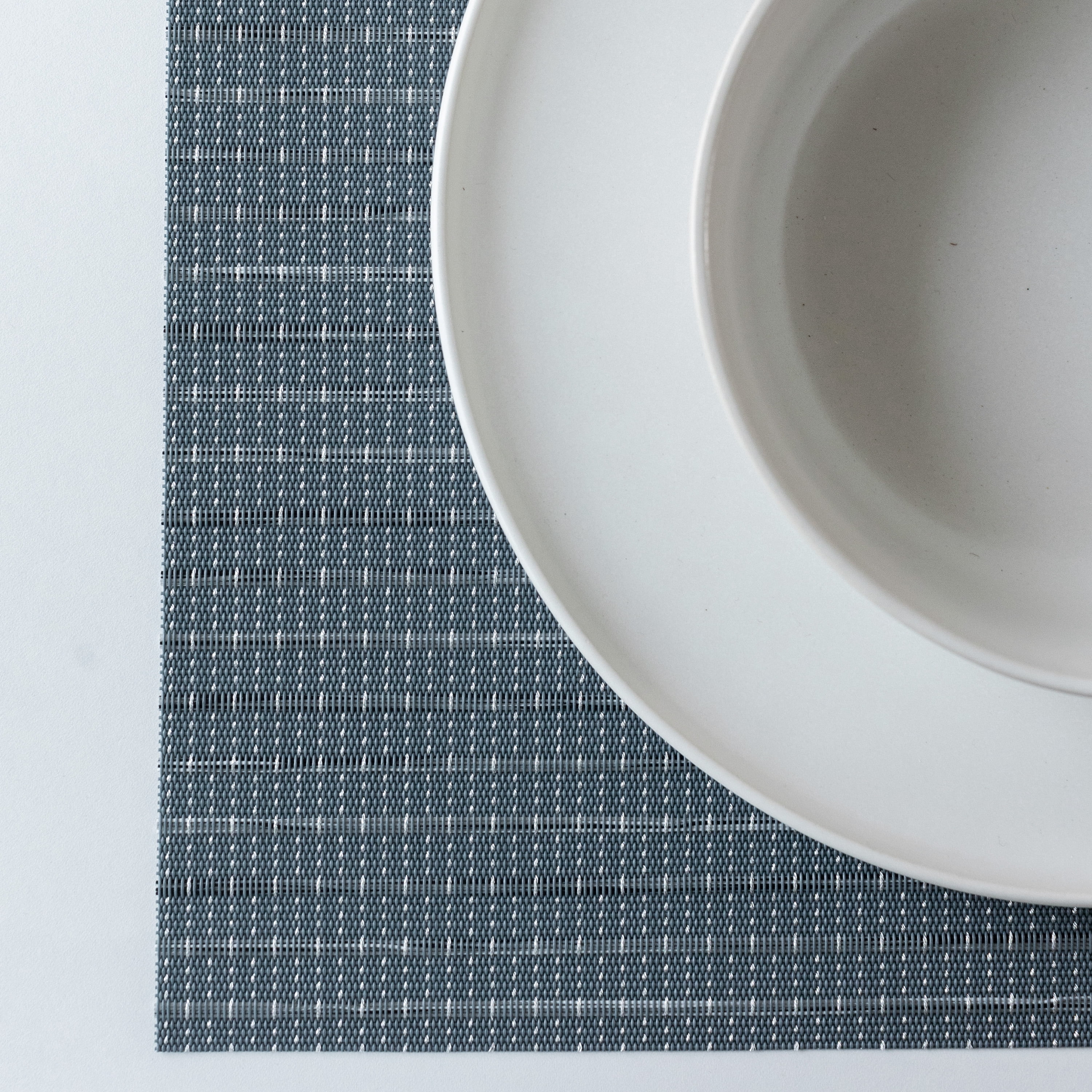 (2 pack) Mainstays Ciclo Woven Vinyl Table Placemat Storm 13" x 18"