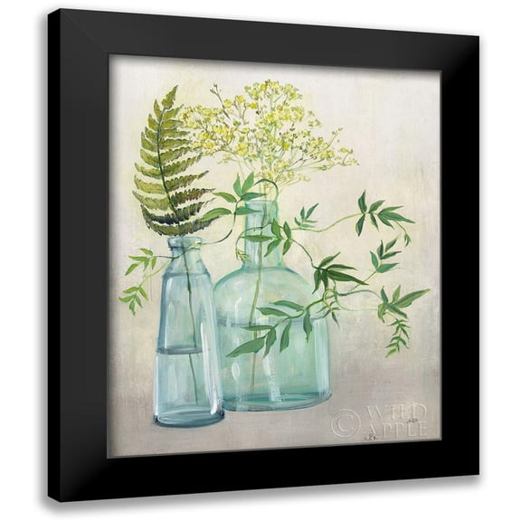 Purinton, Julia 12x14 Black Modern Framed Museum Art Print Titled - Woodland Greenery I