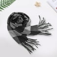 thumbnail image 5 of Naierhg Winter Scarf Winter Scarf Windproof Breathable Soft Contrast Color Tassel Keep Warm Patchwork English Stylish Washable Men Muffler for Outdoor Khaki, 5 of 8