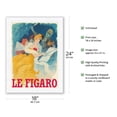 thumbnail image 2 of Le Figaro Newspaper - Paris France - Vintage French Advertising Poster by Jules Chéret c.1890 - Japanese Unryu Rice Paper Art Print (Unframed) 18 x 24 in, 2 of 4