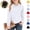 White, variant on Mfakffe Kids Polo Shirts Back To School School Uniform Long Sleeve Shirts Casual Notch Collar(Dark Blue,4-5 Years)