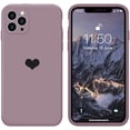 thumbnail image 1 of for iPhone 13 / Mini/Pro/Pro Max Case，Silicone Cases for Women Girly Men Clear Heart Pattern Flexible Protective Cover Shockproof Bumper Cute Shell (Purple, Pro), 1 of 8