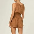 thumbnail image 4 of Conjunto de 2 Piezas Nikou Camiseta Sin Mangas y Pantalones Cortos Cuello Redondo Color Puro, 4 of 6