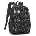thumbnail image 2 of Sun and Crystal Ball Gothic Pattern 17" Waterproof Oxford School Backpacks for Teens, S-Shape Padded Straps, for School, Travel, Hiking, Camping, 2 of 5