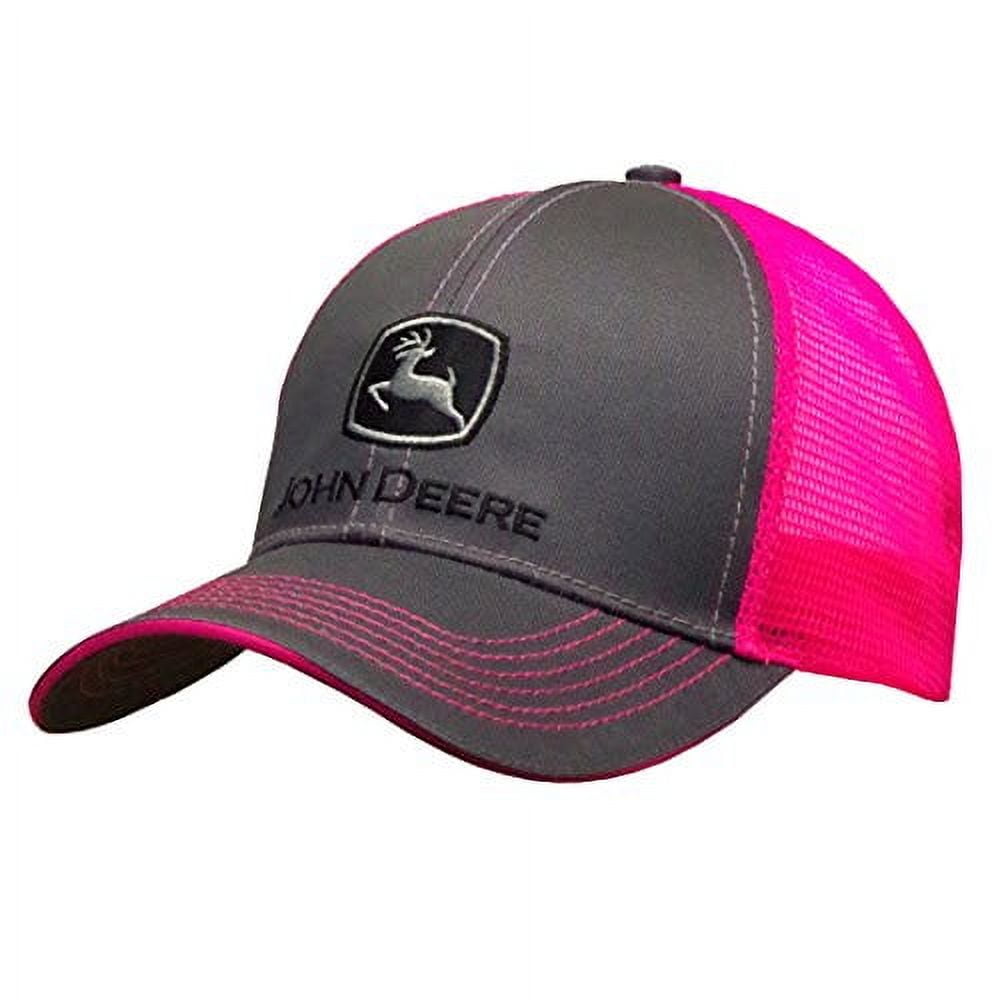 John Deere Cappellino Baseball Trucker Con Patch Stampato - Twill Marrone, Taglia Unica Regolabile - 3