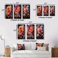 thumbnail image 4 of Designart "Collage of Vibrant Dahlia Flowers II" Dahlia Framed Wall Art Set Of 3 - Pink Traditional Frame Gallery Wall Set For Home Decor, 4 of 6