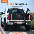 thumbnail image 3 of VEVOR Upgraded Grooves Mountain Bikes Tailgate Pad with Reflective Strips Tool Pockets Camera Opening for Pickup 62inch+Rear-Opening Window, 3 of 5