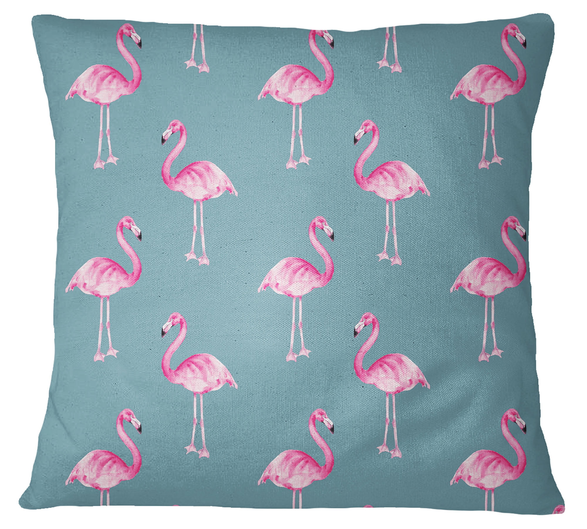 S4Sassy Decorative Flamingo Floral Print Pillow Case Square Cushion Cover Throw
