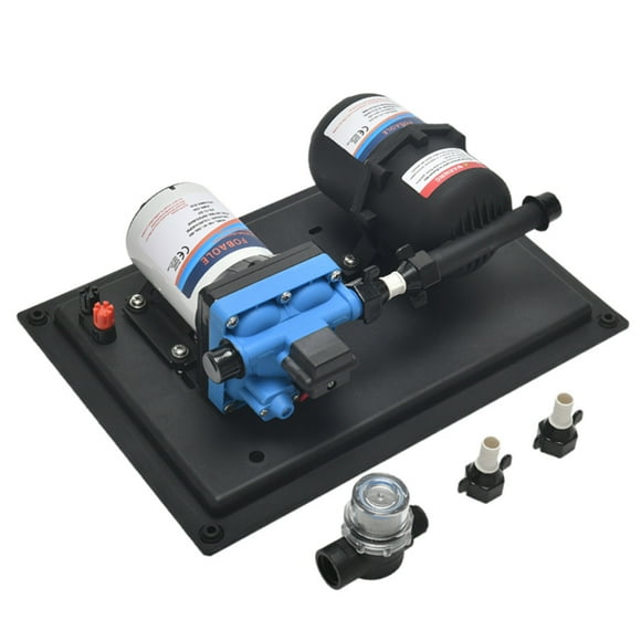 Graflsoa 24V High-Pressure Water Pump Kit with 3.5 GPM Flow Rate, 45 PSI, Aluminum Alloy Construction for Marine and RV Water Supply Systems with 13.5L Pressure Tank