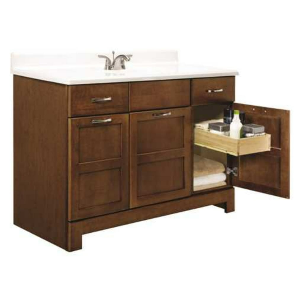 CHANDLER BATHROOM VANITY FULLY ASSEMBLED, COGNAC, 48X21X331/2