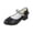 A-Black204, variant on JAJAHO Girls Mary Jane Dress Shoes Princess Low Heel Sandals Pearl Decoration Pointy Toe Party Wedding Footwear For Little/Big Kids Lovely Shoes