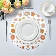 thumbnail image 5 of Retro Flowers Peace Sign Round Placemats Washable Placemats Non-Slip Heat-Resistant Table Place Mats for Dining Kitchen Holiday Party Table Decoration 15.4"-1PCS Table Mat, 5 of 7
