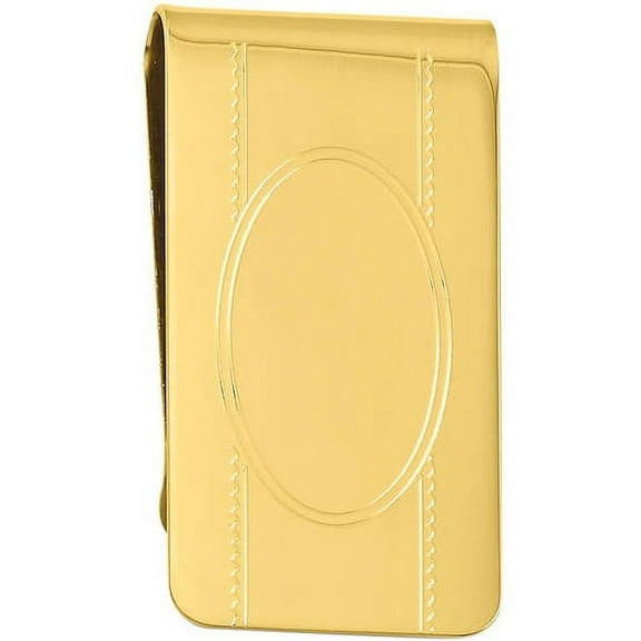 Primal Gold-plated Kelly Waters with Engraveable Area Money Clip
