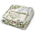 thumbnail image 2 of Sage Green Leaf Vintage Floral Herb Blanket, Soft Blankets Flannel Bed Throw Cozy Lightweight Plush Gifts for Women Girls Sofa Couch Bedroom Living Rooms Warm All Season, Home Decor, 60"x50", 2 of 6