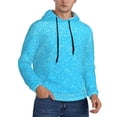 thumbnail image 2 of Pofeuu Sky Blue Glitter Print Mens Casual Hooded Collar Drawstring Hoodies Pullover Sweatshirts Casual Long Sleeve Shirts-Large, 2 of 7