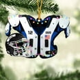 thumbnail image 7 of Mightlink Car Soccer Ornament Flat Shape with Helmet Realistic Unique Design Handmade Decorate Car Hanging American Football Shoulder Pads Football Fans Gift, 7 of 7