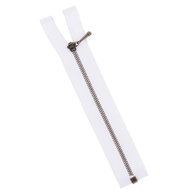 Cierre de Cremallera Artesañía de Manualidades para Traje en Miniatura Sunnimix Blanco Bronce