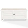 thumbnail image 3 of Crosley Palmetto 2 Door Storage Entryway Bench in White, 3 of 12