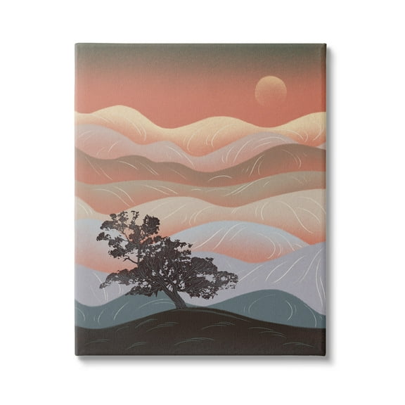Stupell Industries Savanna Tree Sprout Breezy Desert Dunes at Dawn,16 x 20, Design by Ziwei Li