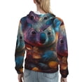 thumbnail image 7 of Lsque Forest Koala Pattern Casual Women's Hoodie,Hooded Sweatshirt with Kangaroo Pocket,Pullover Hoodie with Eye-catching Drawstrings-Small, 7 of 7